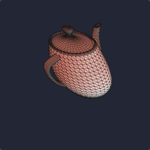 impeccably rendered mesh of utah teapot